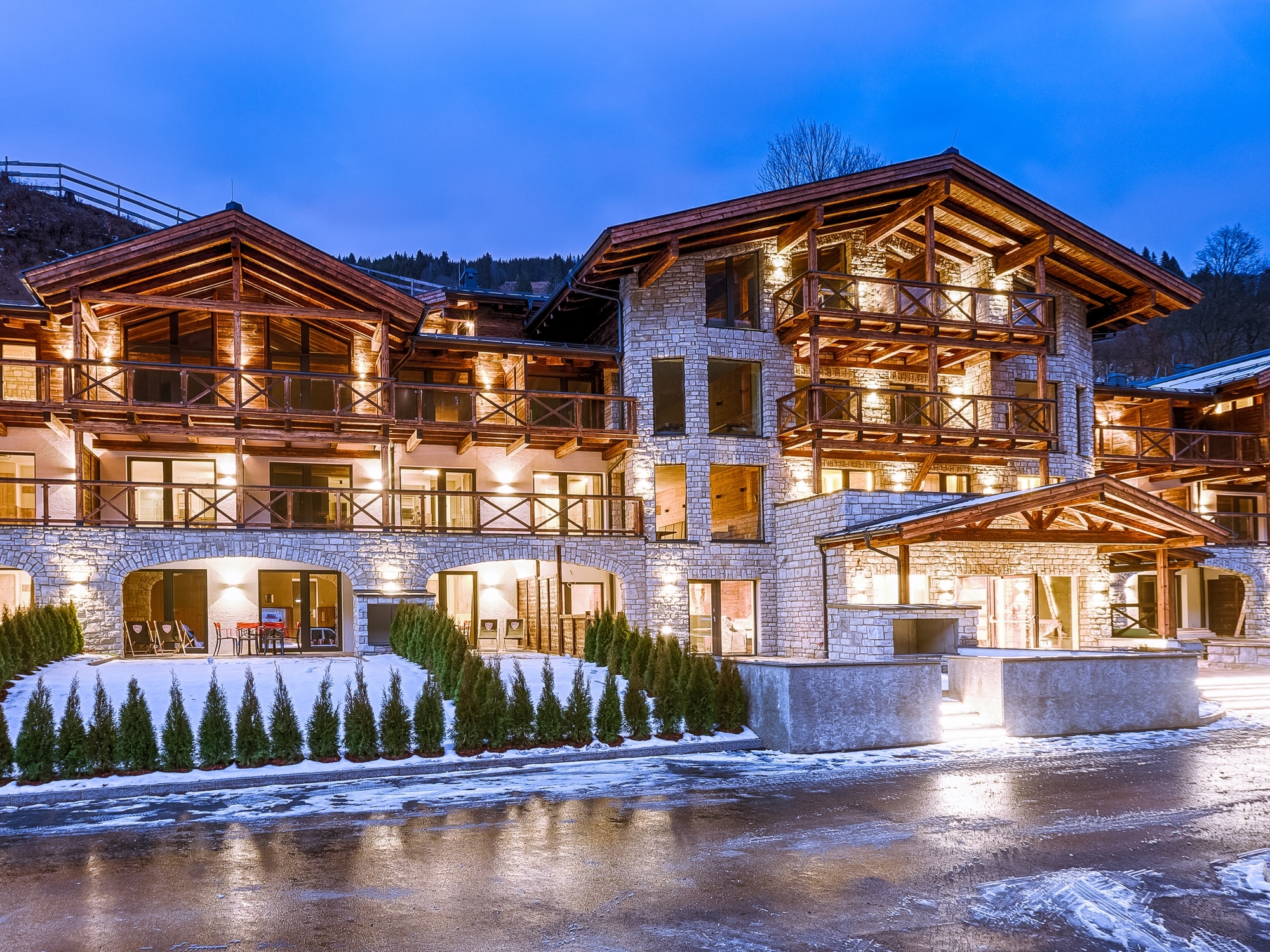 Appartement Avenida Mountain Lodges Saalbach Penthouse 3-kamers, incl. ontbijt - 6-8 personen