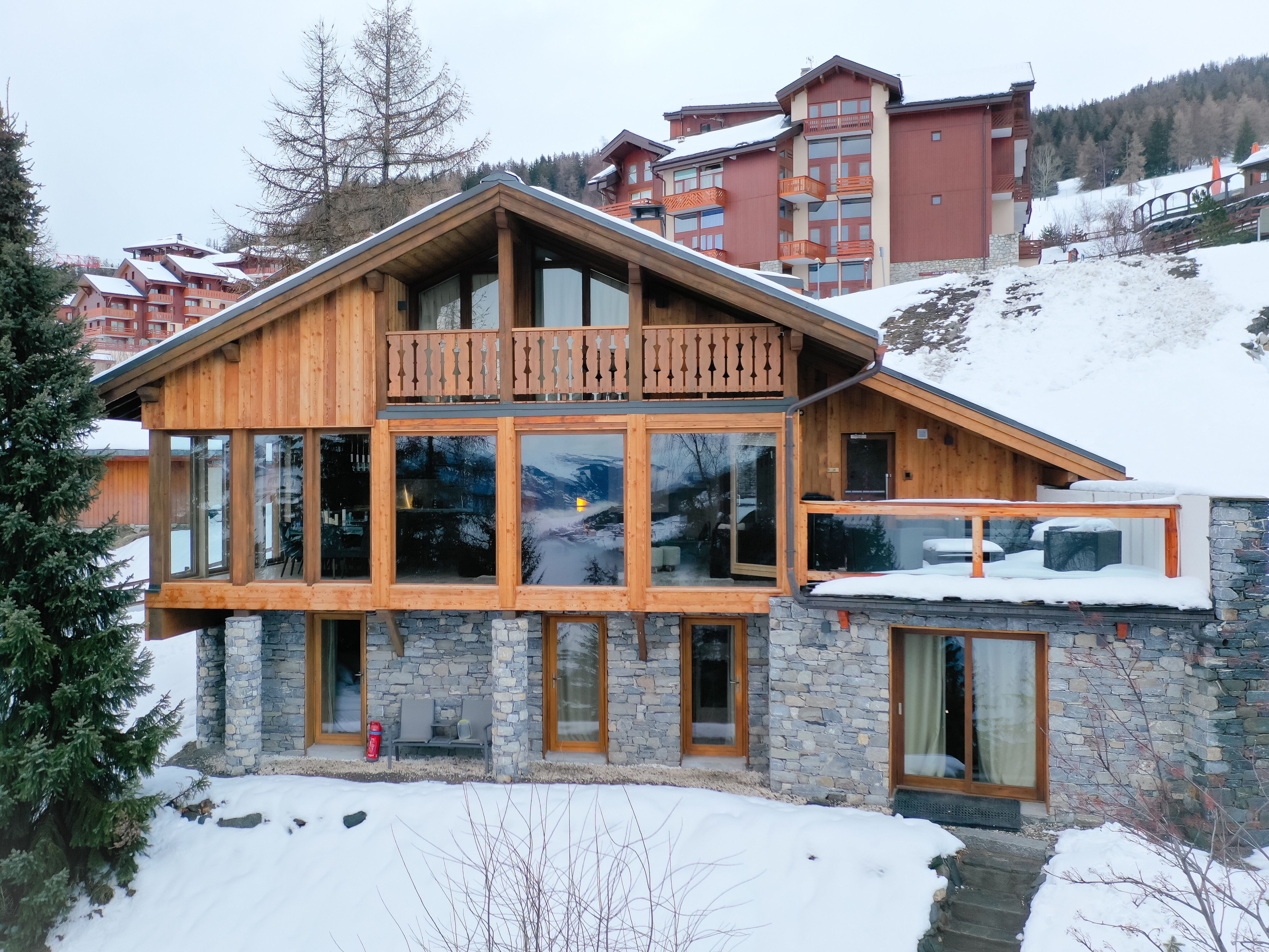 Chalet De Vallandry Nowen met sauna en buiten jacuzzi - 11 personen