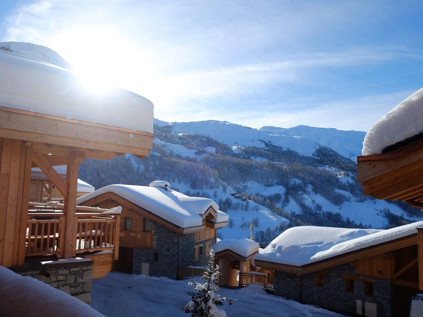 Chalet Caseblanche Pomme de pin met houtkachel en sauna - 8 personen